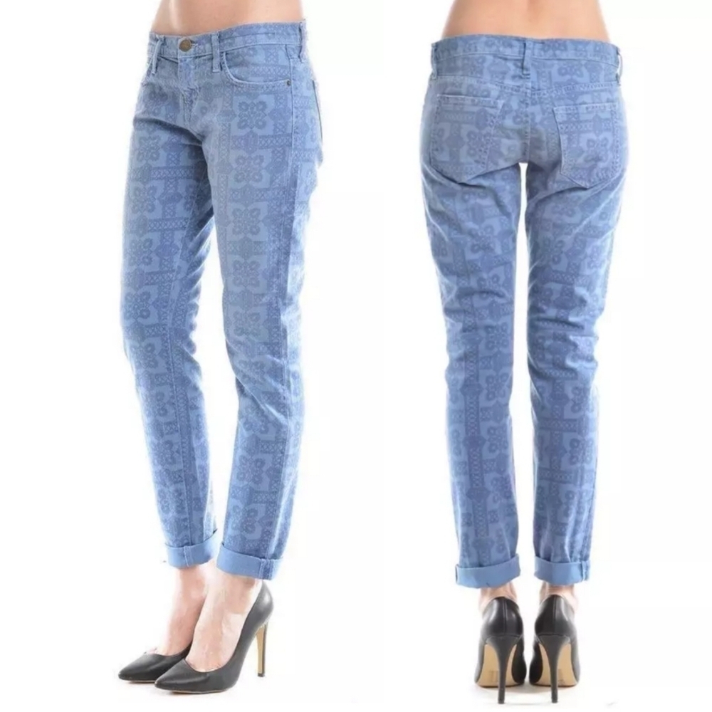 Current Elliot The Roller Jean in Navy Bandana $228